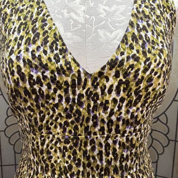 J. Crew Fabiola Abstract Leopard Sheath Dress Size 2 - Picture 6 of 14